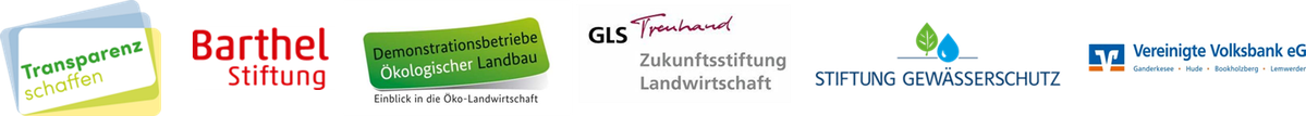 KI generiert: Logos von sechs Stiftungen/Organisationen, z.B. "Transparenz schaffen", "Barthel Stiftung".